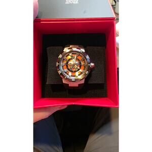 Invicta Racing mens 46mm Black/Orange